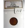 1922 (No D) Lincoln Cent  NGC  VG 10 BN