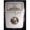 Image 1 : 1947-S Washington Quarter  NGC  MS 66