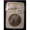 Image 1 : 1896 Morgan Silver Dollar  NGC  MS 64