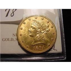 1894 $10.00 Liberty Gold Coin  BU