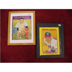 (2) 8 1/2 x 10 Baseball Puzzle Pictures in Frames