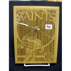 New Orleans Saints Football Wooden Wall Clock - N