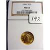 Image 1 : 1904 $2.50 Liberty Gold Coin  NGC  MS 65