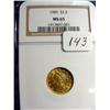 Image 1 : 1905 $2.50 Liberty Gold Coin  NGC  MS 65