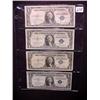 Image 1 : (4) 1935 $1.00 Silver Certificate Star Notes  (Se