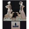 Image 1 : Lladro #4594 Lady with Greyhound  Height 13, open
