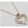 Image 1 : 10k .16ctw diamond heart pendant with 18 chain.  