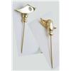 Image 1 : 14k yellow gold stickpin with diamond approx .15C