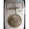 Image 1 : 1892 Morgan Silver Dollar  NGC  MS 63