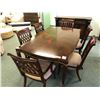 Image 1 : INLAYED FORMAL DINING ROOM SUITE INC.: TABLE WITH LEAF AND 6 CHAIRS.  APPROXIMATE RETAIL $11,000.00