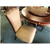 Image 2 : MICHAEL AMINI INLAYED DINING ROOM TABLE WITH LAZY SUSAN AND 4 CHAIRS.  APPROXIMATE RETAIL