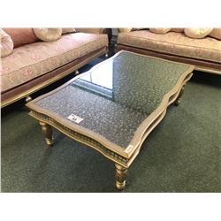 3 PC SCHNADIG COCKTAIL SET WITH COCKTAIL TABLE AND 2 END TABLES.  APPROXIMATE RETAIL $9,000.00