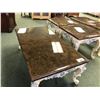 Image 1 : 3 PC MARBLE TOP COFFEE TABLE SET WITH COFFEE TABLE AND 2 END TABLES.  APPROXIMATE RETAIL $4,500.00