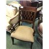 Image 2 : SOLID WOOD ROUND PEDESTAL TABLE WITH 2 SIDE CHAIRS.  APPROXIMATE RETAIL $3,900.00
