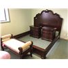 Image 1 : PULASKI 5 PC. KING BEDROOM SUITE INC.: KING HEADBOARD AND FOOTBOARD, RAILS, 2 NIGHT STANDS, AND
