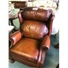Image 2 : PAIR OF FLEXSTEEL DARK BROWN LEATHER RECLINING HIBACH CHAIRS.  RETAIL $4,299.99 EACH