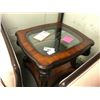Image 1 : DECOR-REST GLASS TOP END TABLE.  RETAIL $1,699.00