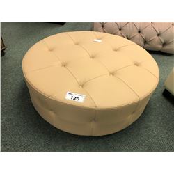 LEATHER ROUND OTTOMAN