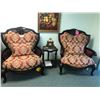 Image 1 : PAIR OF WOOD FRAME WING BACK CHAIRS.  RETAIL $2,550.00 EACH