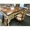 Image 1 : ORLEANS HOME OFFICE DOUBLE PEDESTAL DESK WITH CHAIR.  APPROXIMATE RETAIL $7,000.00