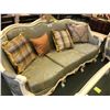 Image 1 : FORMAL SOFA AND LOVE SEAT WITH THROW CUSHIONS.  APPROXIMATE RETAIL $12,500.00
