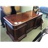 Image 1 : INLAYED DOUBLE PEDESTAL LIBRARY DESK.  RETAIL $5,299.00