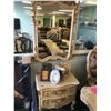 Image 1 : MICHAEL AMINI SIDE TABLE WITH WALL MOUNT MIRROR