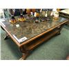 Image 1 : MARBLE TOP COFFEE AND END TABLE SET.  RETAIL $2,899.00
