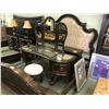 Image 1 : 7 PC KING BEDROOM SUITE INC. KING HEADBOARD, FOOTBOARD, RAILS, 2 NIGHT STANDS, BEDROOM DESK WITH