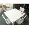 Image 1 : WHITE KITCHEN TABLE WITH 4 CHAIRS