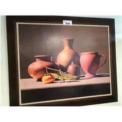 LARGE FRAMED ART - JUGS