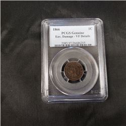 1866 Indian Head  Cent  VF  Very Nice