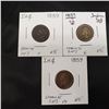 Image 1 : 3 1859 Indian Cent Grading Set
