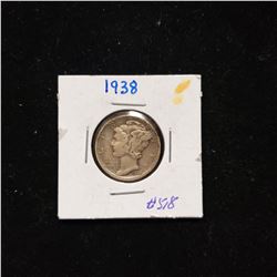 1938 Mercury Dime