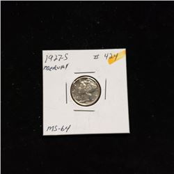 1927 S Mercury Dime