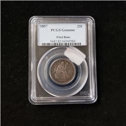 1857 Seated Liberty Quarter