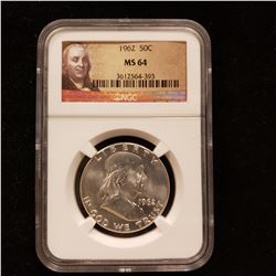 1962 Franklin Head Half Dollar