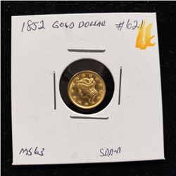 1852 Liberty Head  Gold Dollar