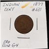 1877 Indian Head  Cent