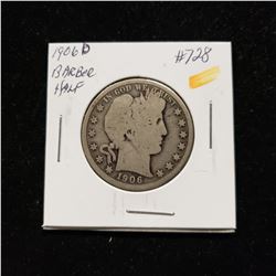 1906-D Barber Head Half