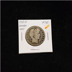 1913-D Barber Head Half