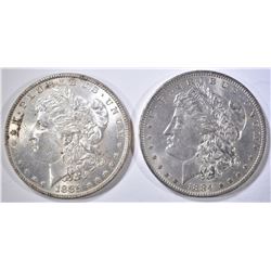 1884-O & 85 CH BU MORGAN DOLLARS
