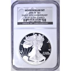 2006-W 20th ANNIV. SILVER EAGLE NGC PF-69 U.C.