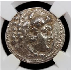 MACEDONIAN KINGDOM: Alexander III, the Great, 336-323 BC, AR tetradrachm, ND. NGC EF