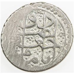 ZAND: Ja'far Khan, 1785-1789, AR rupi (11.39g), Shiraz, AH1201. VF-EF