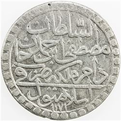 TURKEY: Mustafa III, 1757-1774, AR 2 zolota, AH1171 year 7. EF