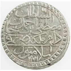 TURKEY: Mustafa III, 1757-1774, AR 2 zolota, AH1171 year 8. EF-AU