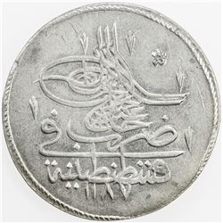 TURKEY: Abdul Hamid I, 1774-1789, AR piastre, AH1187 year 4. AU