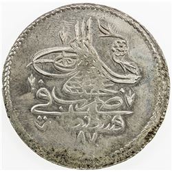 TURKEY: Abdul Hamid I, 1774-1789, AR piastre, AH1187 year 10. AU