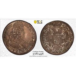 HUNGARY: Joseph I, 1705-1711, AR 1/2 thaler, Kremnitz, 1709-KB. PCGS AU55